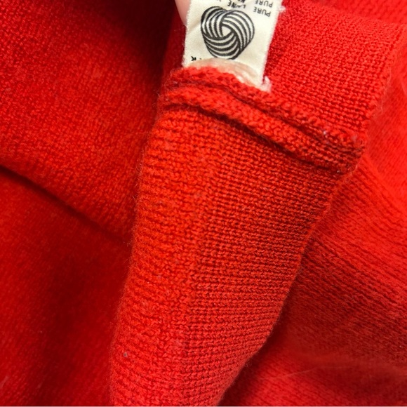 Rossignol M-L vintage wool sweater with tiny bear logo one striped sleeve EVC - Picture 13 of 16